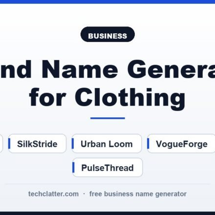 Brand Name Generator for Clothing: ThreadPulse, SilkStride, Urban Loom and more name ideas