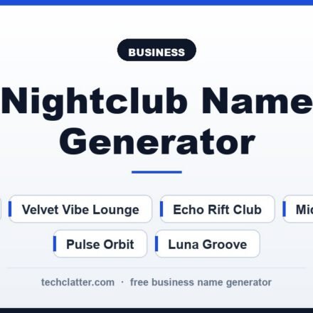 Nightclub Name Generator: Neon Pulse, Velvet Vibe Lounge, Echo Rift Club and more name ideas