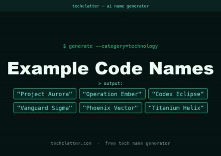 Example Code Names: Project Aurora, Operation Ember, Codex Eclipse and more name ideas