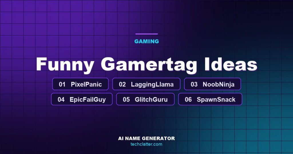 Funny Gamertag Ideas: PixelPanic, LaggingLlama, NoobNinja and more name ideas