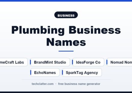Plumbing Business Names: NameCraft Labs, BrandMint Studio, IdeaForge Co and more name ideas