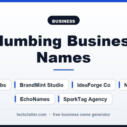 Plumbing Business Names: NameCraft Labs, BrandMint Studio, IdeaForge Co and more name ideas