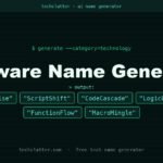 Software Name Generator: ProgPulse, ScriptShift, CodeCascade and more name ideas