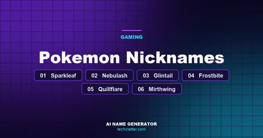 Pokemon Nicknames: Sparkleaf, Nebulash, Glintail and more name ideas