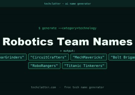 Robotics Team Names: GearGrinders, CircuitCrafters, MechMavericks and more name ideas
