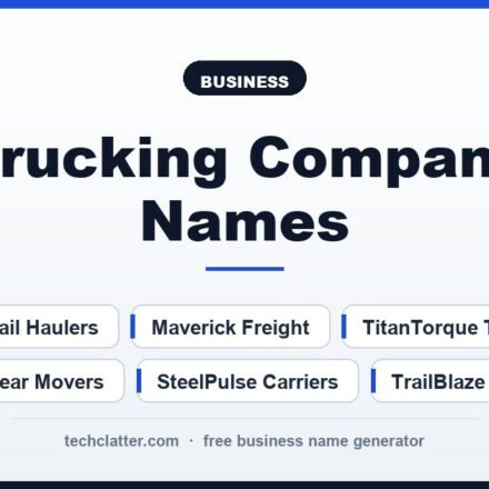 Trucking Company Names: IronTrail Haulers, Maverick Freight, TitanTorque Trucks and more name ideas