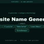 Website Name Generator: PixelBridge, FluxSite, NebulaHub and more name ideas