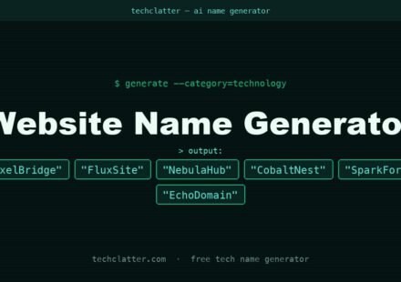 Website Name Generator: PixelBridge, FluxSite, NebulaHub and more name ideas